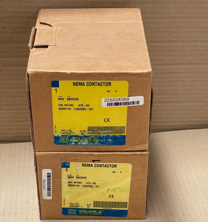 Square D – 8502 SBO2V26 – NEMA Size 0 Contactor 415 V 50 Hz Coil