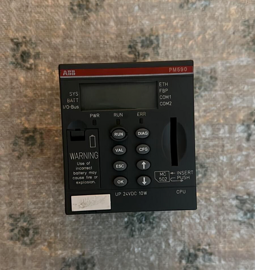 ABB, 1SAP150000R0271, PM590-ETH D6, Central Processing Unit 2MB Ethernet 24VDC