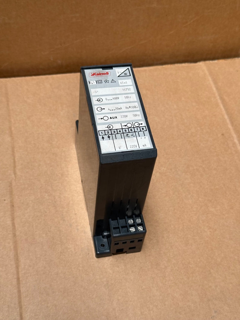 Kainos – KT‑3 – Voltage & Current Transducer, 0–400 V AC / 4–20 mA, 220 V Aux