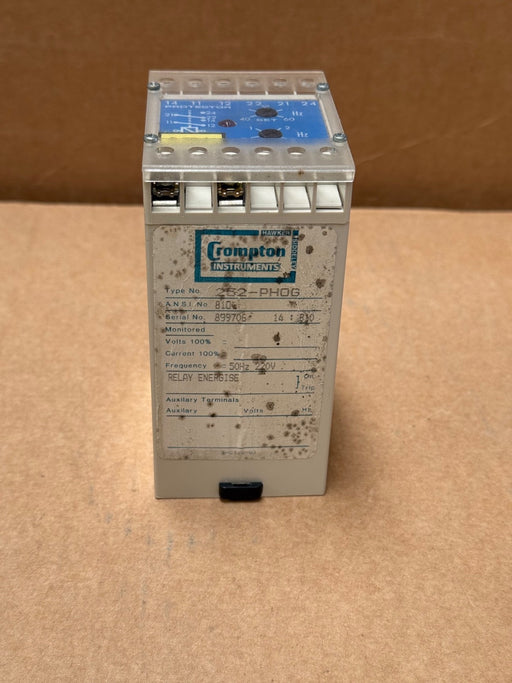 Crompton – 252‑PHOG – Protector Trip Relay, 440 V AC Undervoltage, DIN Mount