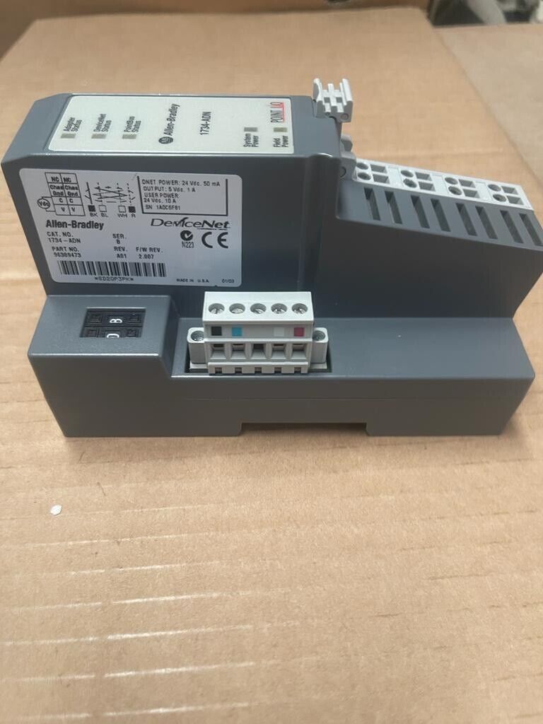 Allen-Bradley DeviceNet Adapter 1734-ADN Point I/O 24DC