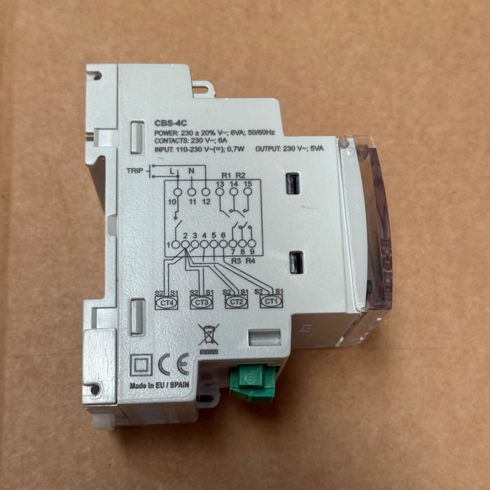 ABB – CBS‑4C – 3‑Module DIN‑Rail, 4‑Channel Type A Earth-Leakage Relay Station