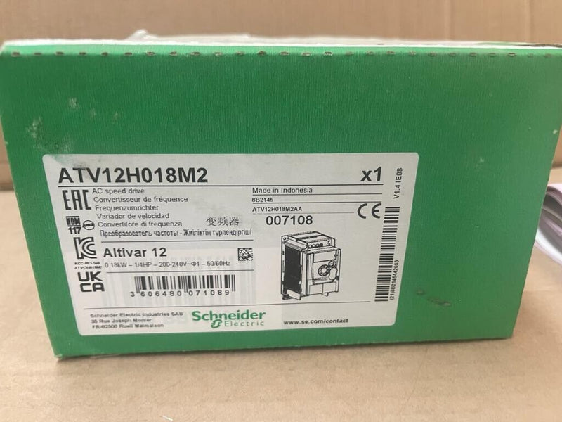 Schneider Electric Altivar 12 ATV12H018M2 AC Speed Drive 0.18kW - 1/4HP
