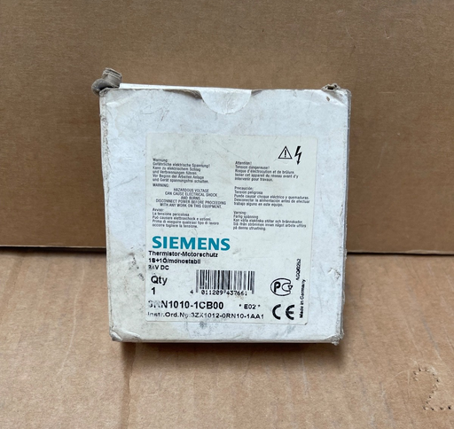 Siemens – 3RN1010‑1CB00 – Thermistor Motor Protection Relay 24 V AC/DC, 1NO+1NC