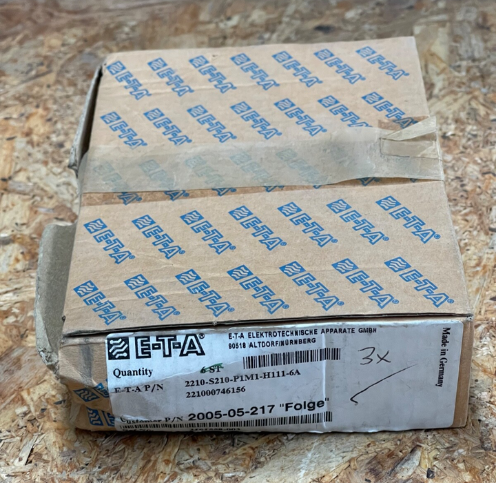 E‑T‑A – 2210‑S211‑P1M1‑H111‑6A – 6A Thermal‑Magnetic Panel‑Mount Circuit Breaker