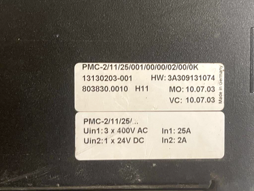 ELAU PMC-2/11/25/001/00/00/02/00/0K Servo-Drive Controller PMC-2/11/25/...