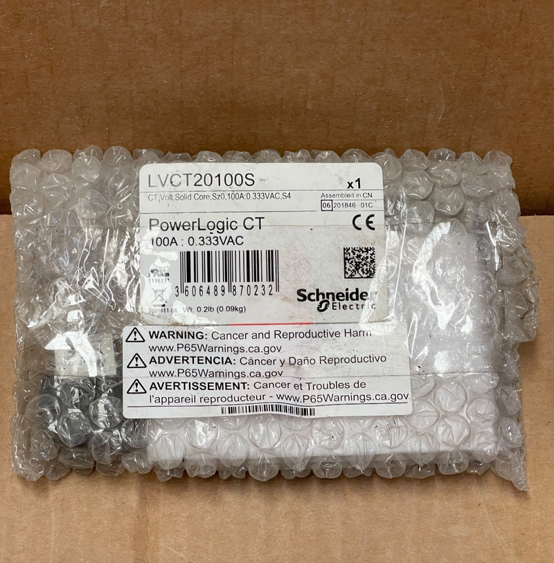 Schneider Electric – LVCT20100S – 100 A Solid‑Core Current Transformer 0.333 V