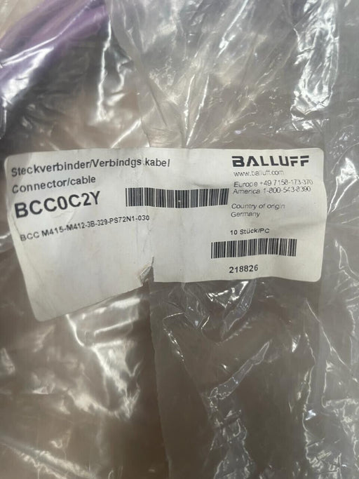 BALLUFF - BCC0C2Y - BCC M415-M412-3B-329-PS72N1-030 - Connector Cable