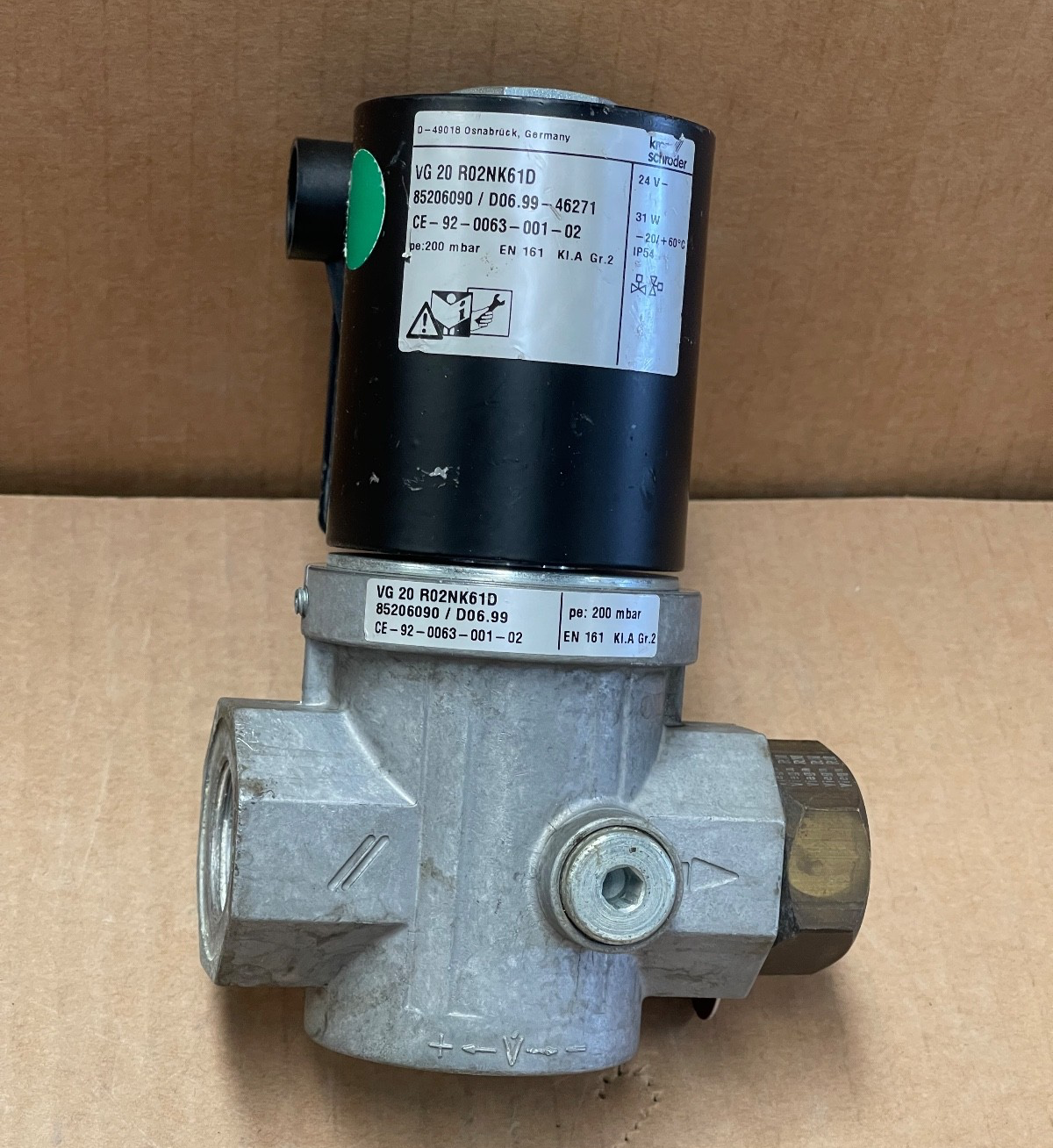 Kromschroder – VG 20R02NK61D – VG Series Gas Solenoid Shut-off Valve ...