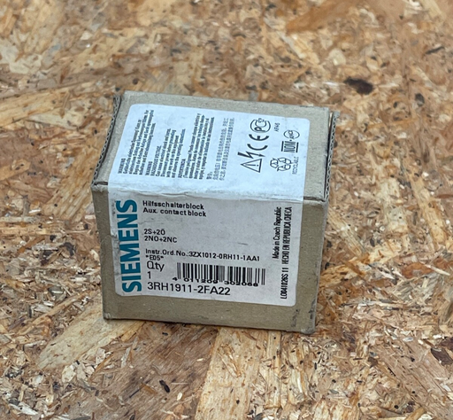 Siemens – 3RH1911‑2FA22 – Sirius S00 Snap‑on Auxiliary Switch Block, 2 NO + 2 NC