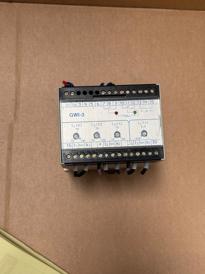 ITM – GWI‑3 – 3‑Phase Current Monitoring Relay, DIN‑Rail, Adjustable