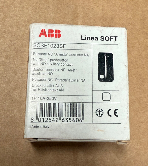 ABB – 2CSE1023SF – Illuminated Stop Push-Button, 1P NC, 10 A, Élos/Chiara Series