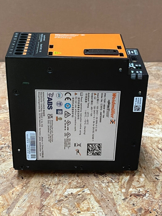 Weidmüller – 2467030000 – PRO TOP1 480 W Power Supply, 48 V DC, 10 A, DIN‑Rail