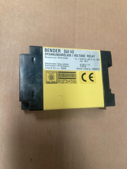 BENDER - SUA 143 - SPANNUNGSRELAIS / VOLTAGE RELAY