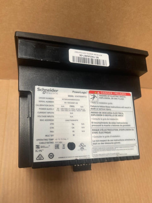 Schneider Electric - M7550A0N9B9A0A0A - PowerLogic ION7550RTU, 5MB, 256 Samples
