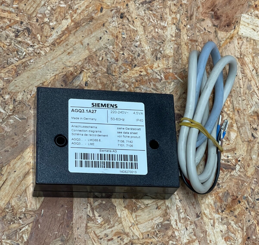 Siemens – AGQ3.1A27 – Auxiliary Unit for UV Flame Supervision (220–240 V, 4.5 VA