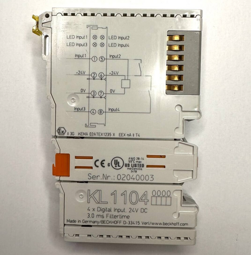 BECKHOFF KL1104 DIGITAL INPUT MODULE 4DI 