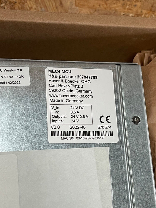 Haver & Boecker - 207947788 - MEC4 MCU Control Unit