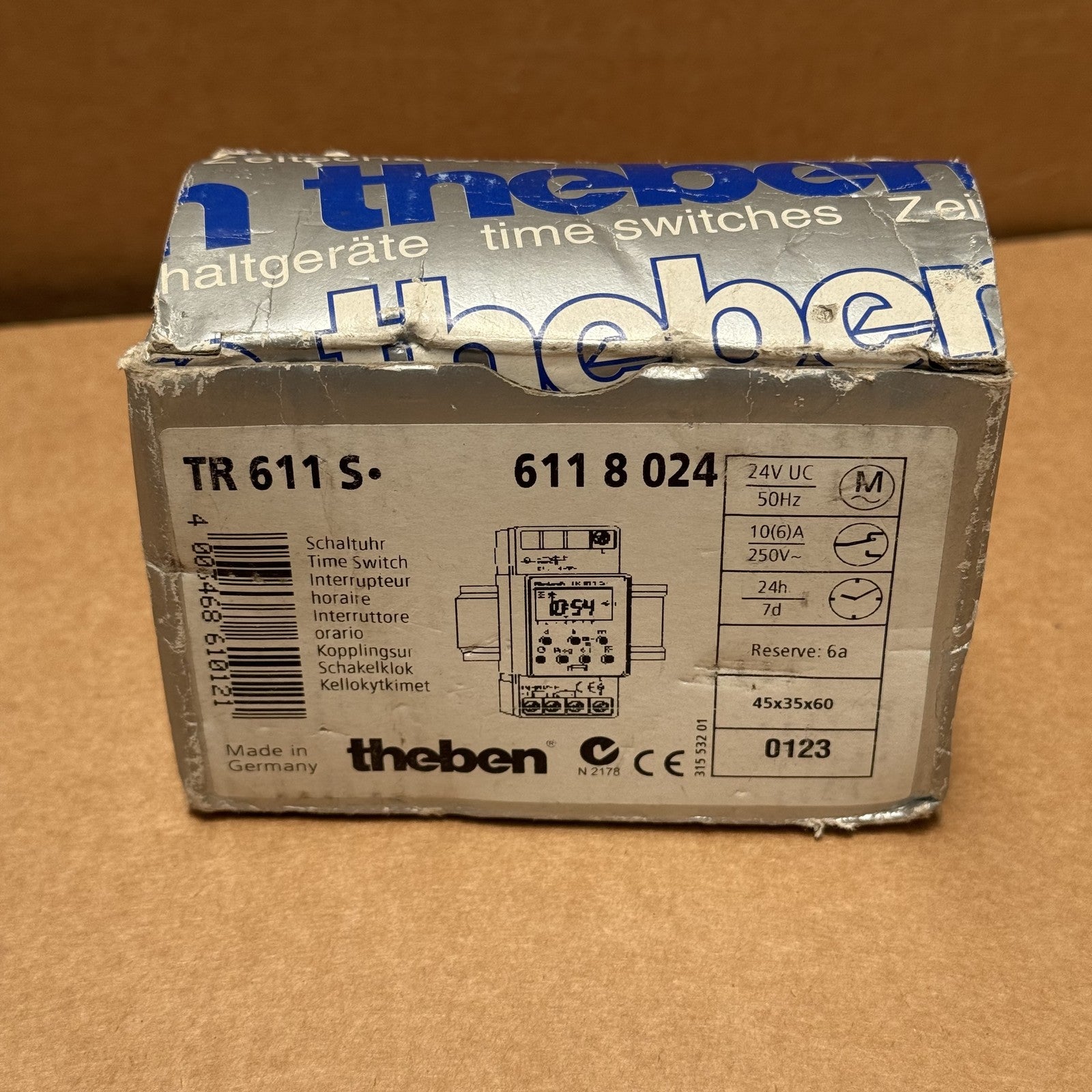 THEBAN – TR611S / 6118024 – PROGRAMMABLE TIMER SWITCH 10A 250VAC ...