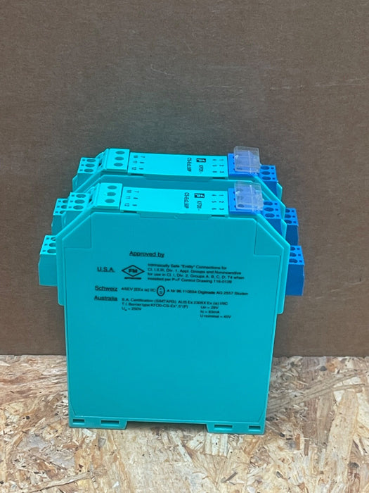Pepperl & Fuchs – KFD0‑CS‑EX2.50P – 2Channel Intrinsically Safe 4–20 mA Repeater