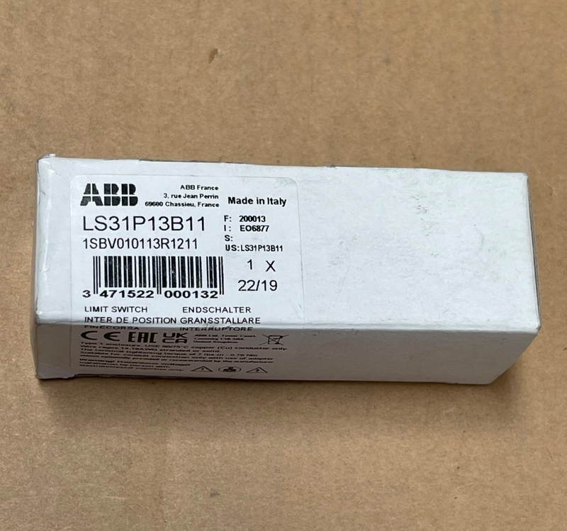 ABB – 1SBV010113R1211 – Limit Switch LS31P13B11, Plastic Roller Actuator, NO+NC