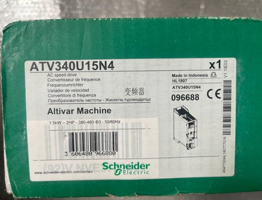 Schneider Electric ATV340U15N4 AC speed drive 1.5kW - 2HP 380-480VAC