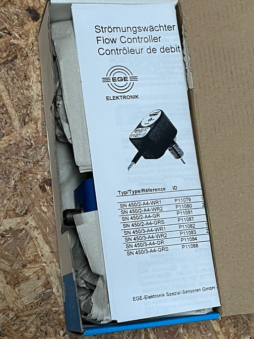 EGE Elektronik - SN 450/2-A4-GRS - Thermodynamic Flow Controller, G1/2”, 24 V DC