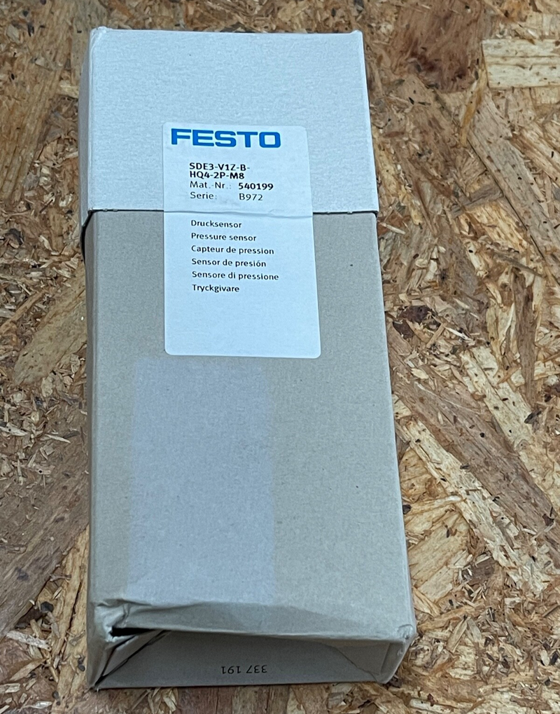 Festo - SDE3-V1Z-B-HQ4-2P-M8 (540199) - Vacuum Pressure Sensor, -1 to 0 bar