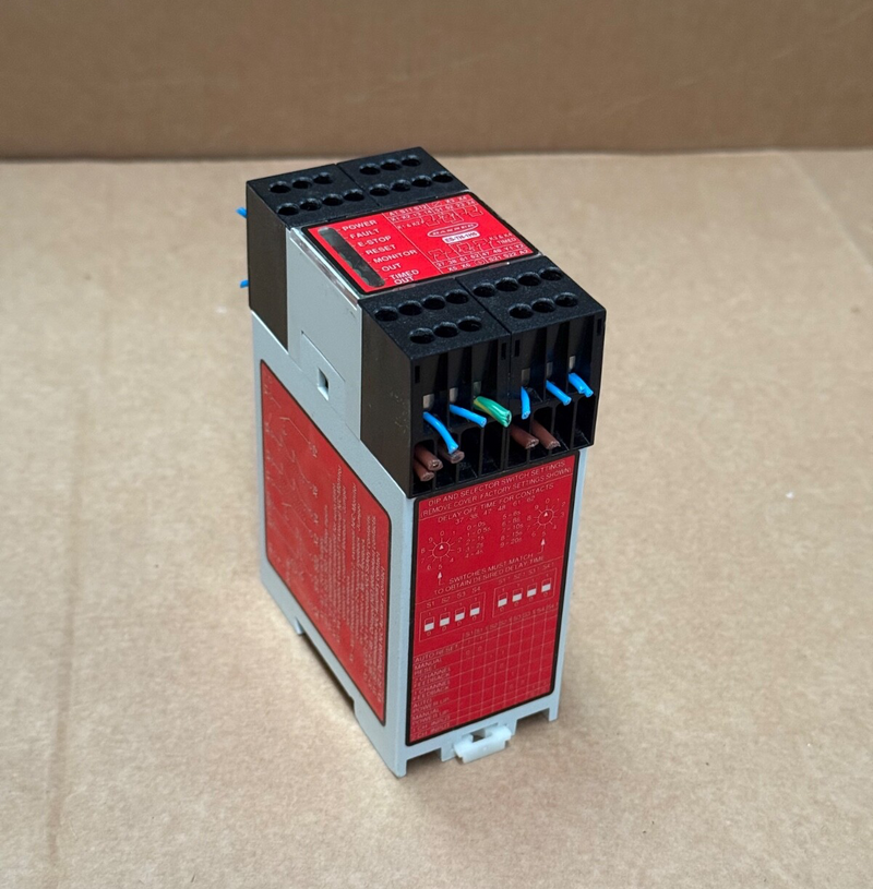 24 Volt Relay Module Banner – ES‑TN‑H – E‑Stop Safety Module VDC, NO Safety Relays, Adjusta ...