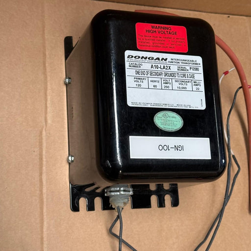 Dongan – A10‑LA2X – 250 VA End‑Ground Ignition Transformer, 120 VAC Pri, 10 kV S