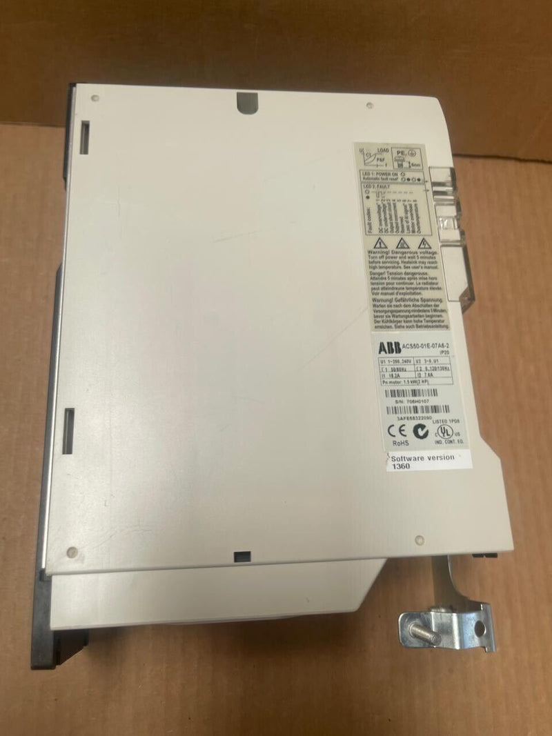 ABB - ACS50-01E-07A6-2 - AC Drive, 1.5 kW, 7.6 A, 230V AC