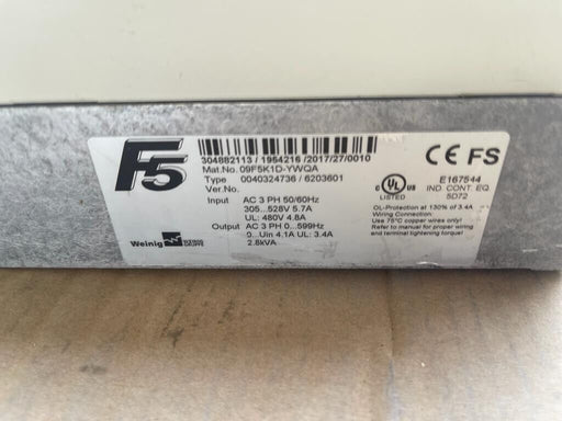 KEB, combivert F5 Frequency Driver 09F5K1D-YWQA, 0040324736