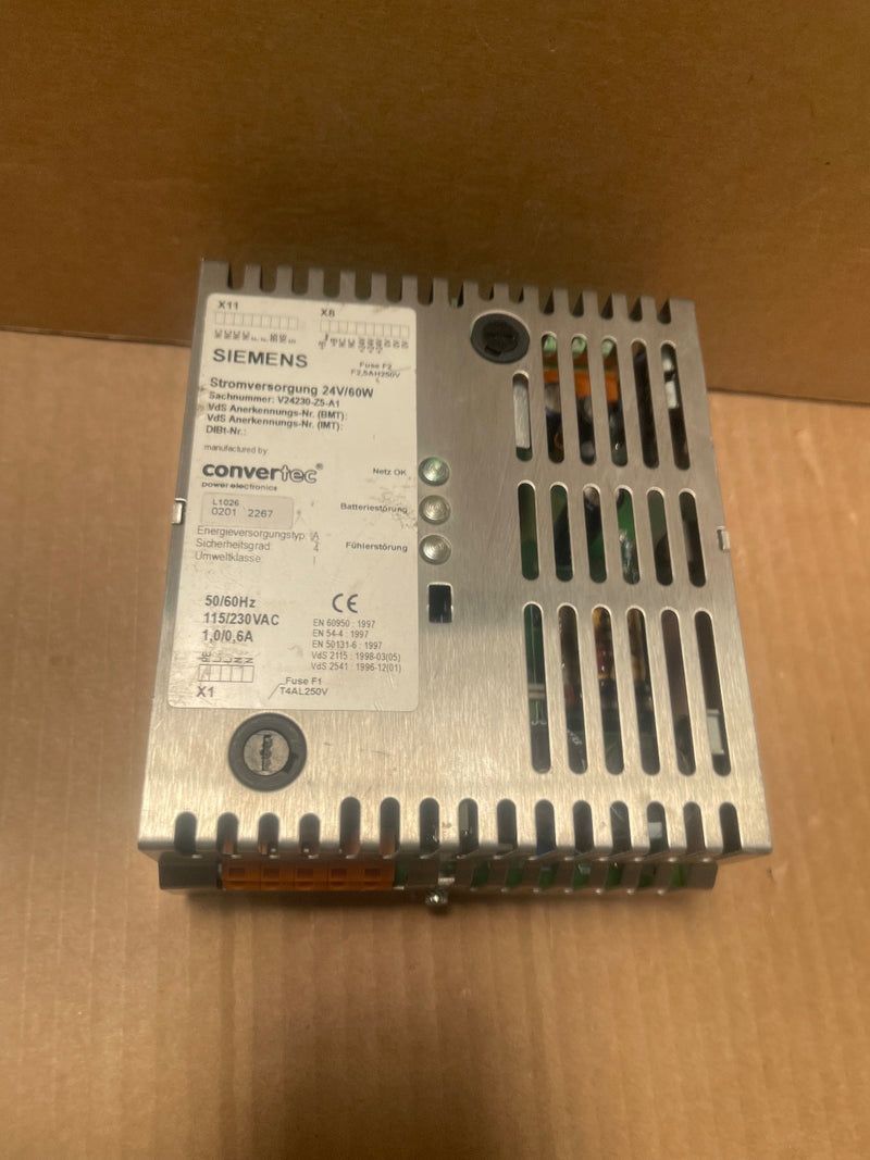 Siemens – V24230-Z5-A1 – Power Supply Unit 115/230 V AC → 24 V DC, 60 W