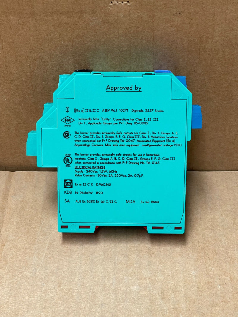 Pepperl+Fuchs – KFA6‑SR2‑Ex2.W (37370S) – 2‑Channel Isolated Switch Amplifier