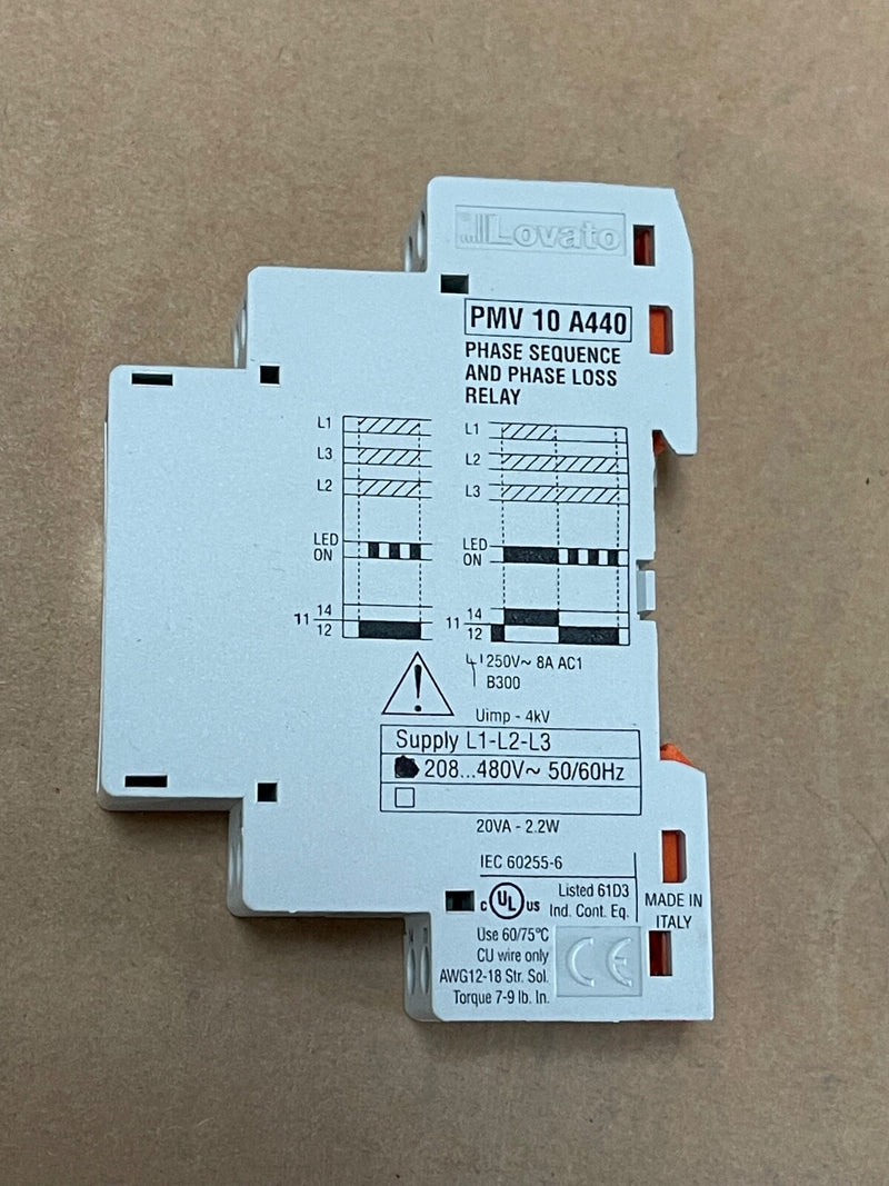 Lovato Electric – PMV10A440 – Voltage Monitoring Relay, 3‑Phase 208–480 VAC