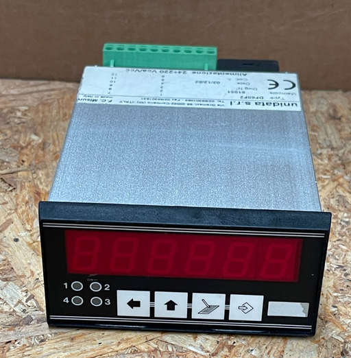 Unidata S.r.l. – DF60F2 – Digital Panel Process Indicator, 4-Digit Display