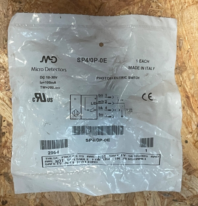 Micro Detectors – SP4/0P‑0E – M18 Tubular Diffuse Photoelectric Sensor (PNP)