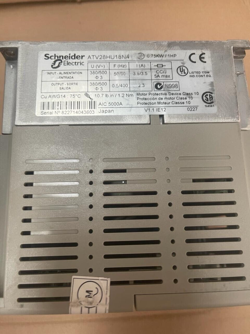 Telemecanique - ATV28HU18N4 - VFD 380-500V 0.75kW/1HP