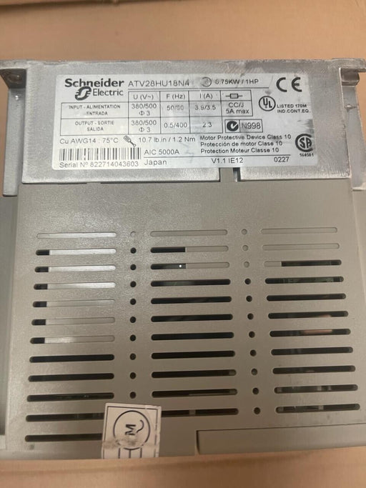 Telemecanique - ATV28HU18N4 - VFD 380-500V 0.75kW/1HP