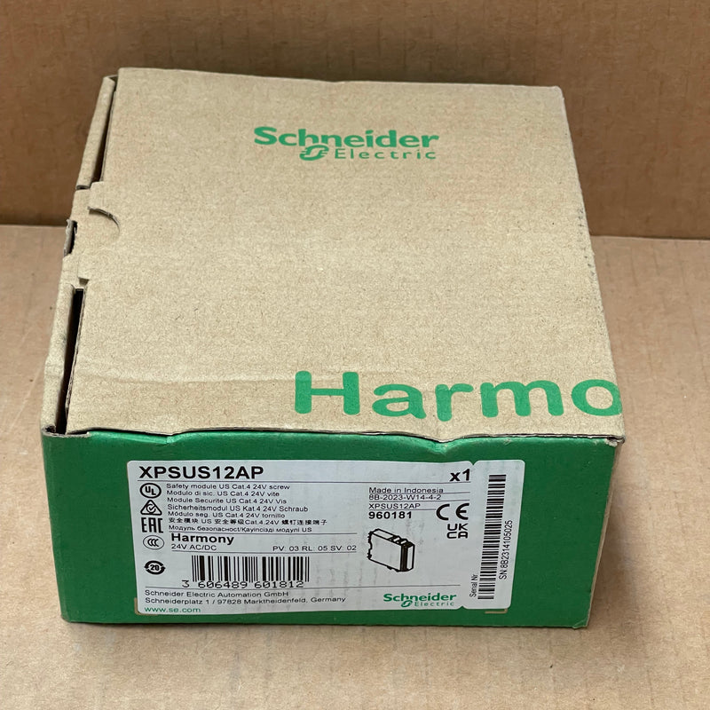 Schneider Electric, XPSUS12AP, Preventa 24V AC/DC Safety module US Cat 4 screw